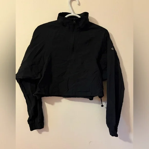 Alo Yoga Cropped 1/4 Zip Alumni Pullover Oversized S - Picture 8 of 11